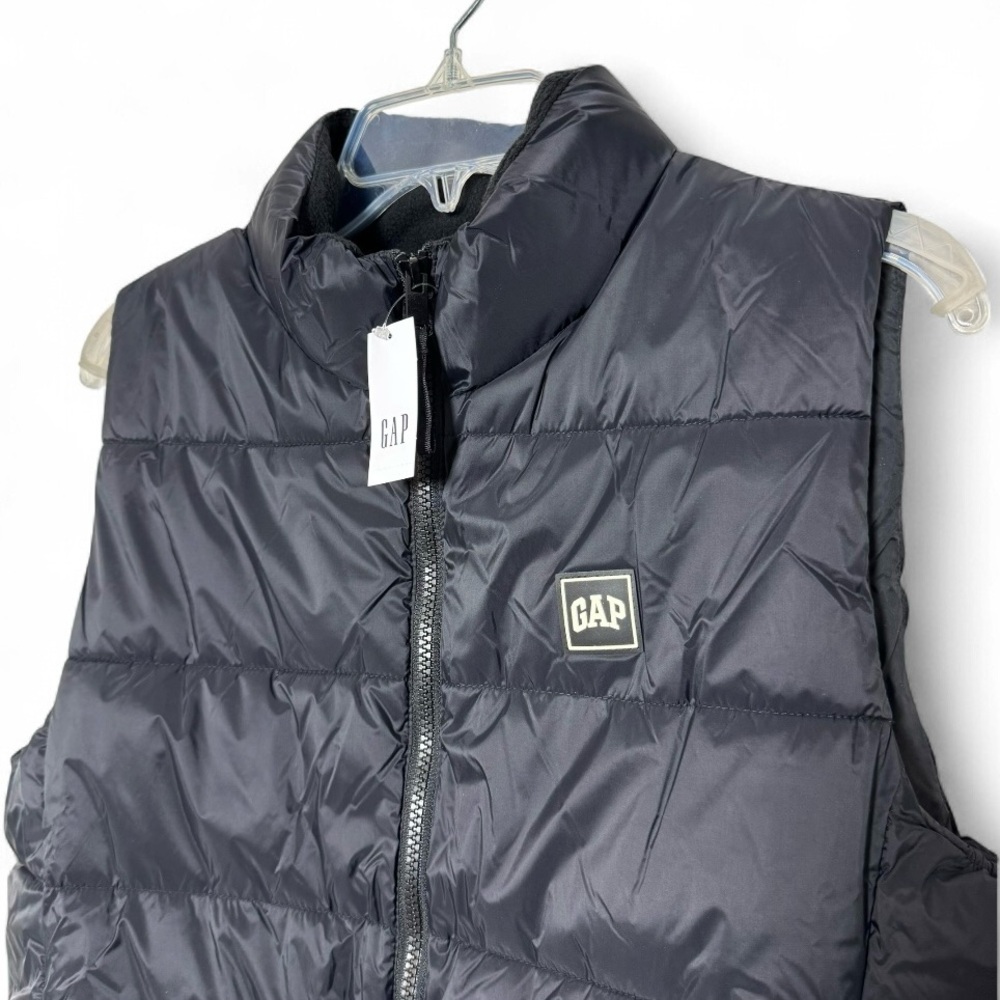 GAP ColdControl Black Puffer Vest Women’s L NWT Water Resistant - Picture 5 of 15